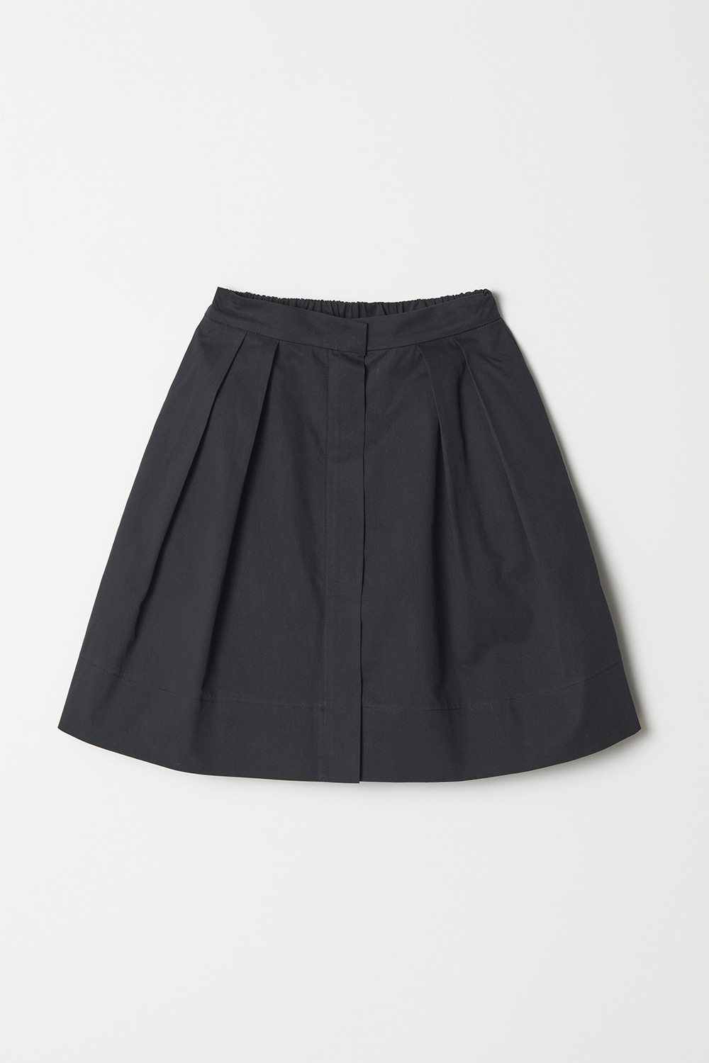 [10/4예약발송]Midi Flare Banding Skirt_Black