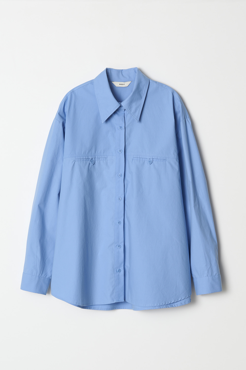 Front Pocket Detail Shirt_Harbor Blue